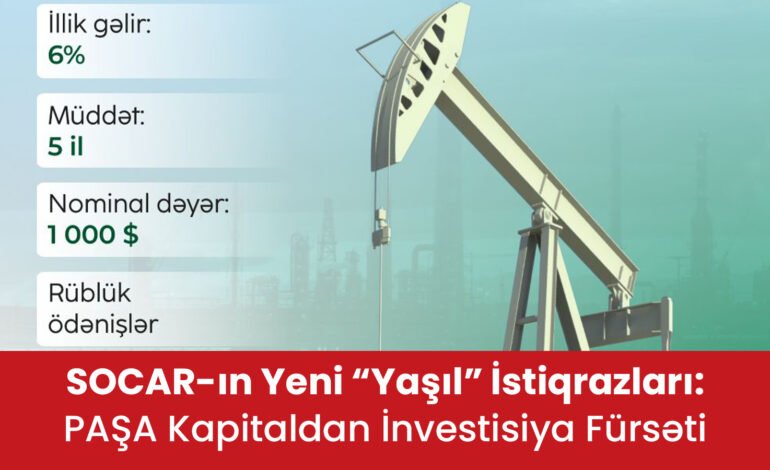 PAŞA Kapital-dan SOCAR-ın Yeni “Yaşıl” İstiqrazlarına Sərmayə Fürsəti